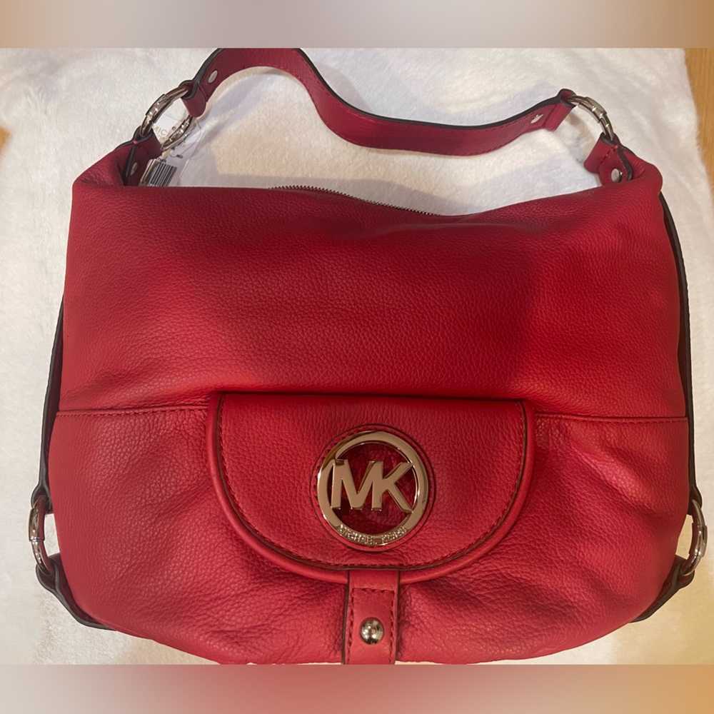 Michael Kors large leather shoulder bag